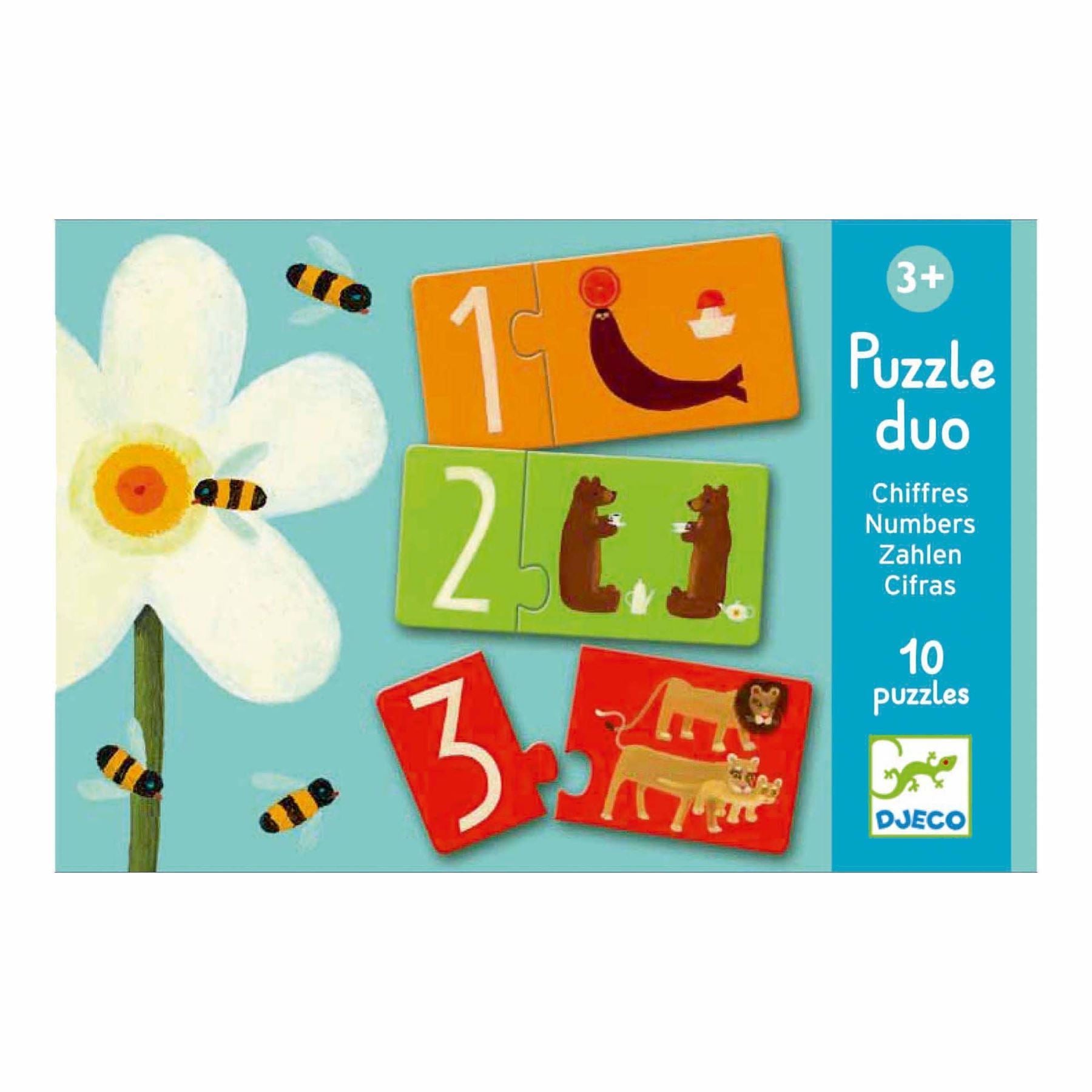 Djeco Duo Puzzle - Numbers - I Want That Present