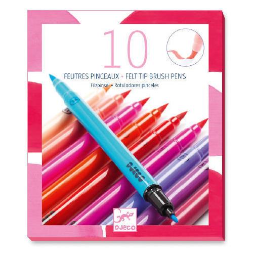 Djeco 10 Double - ended Felt Tip Pens - Pinks - I Want That Present