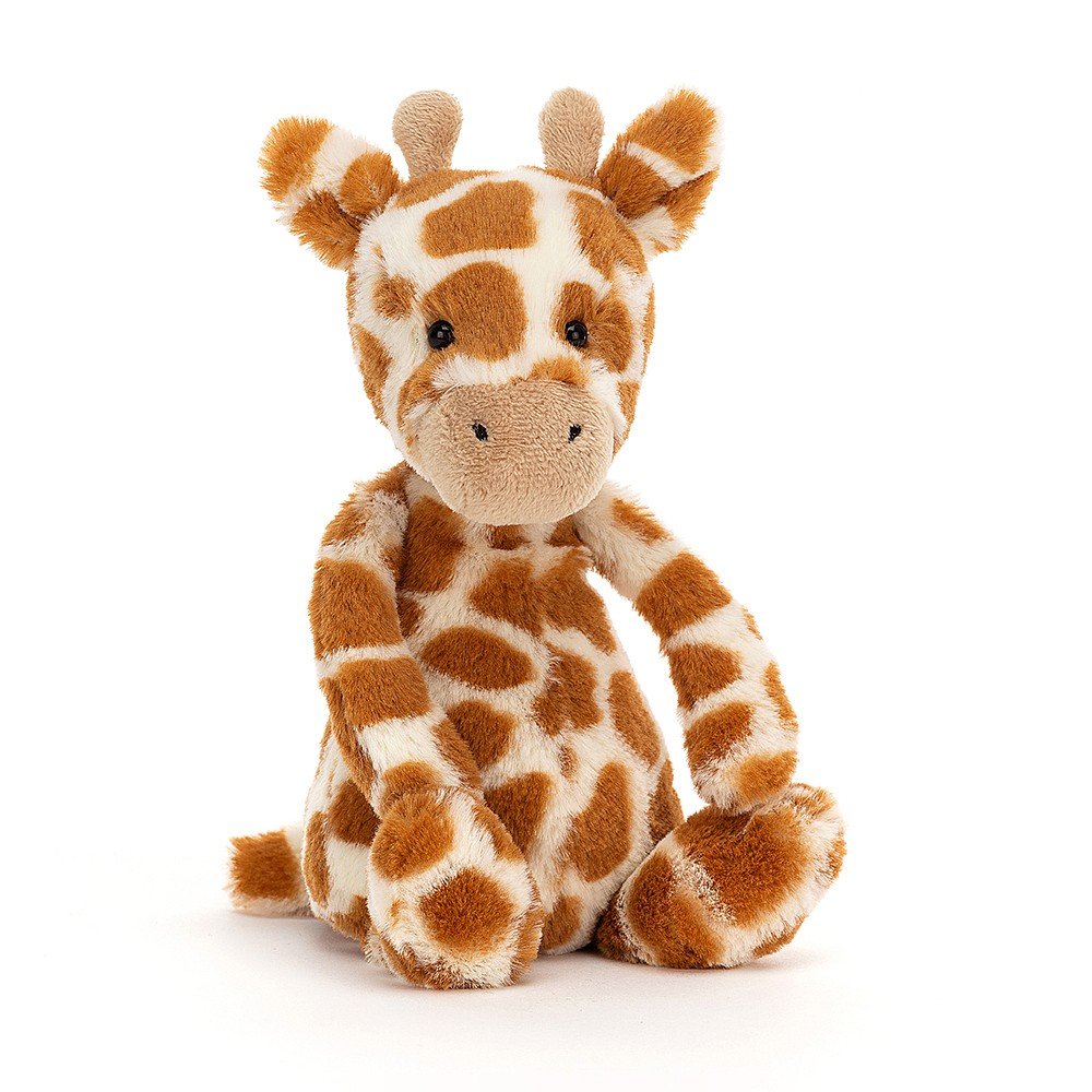 Soft-Cuddly-Yellow-And-Brown-Spotted-Giraffe-Plush-Toy-With-Borwn-Mane-By-Jellycat
