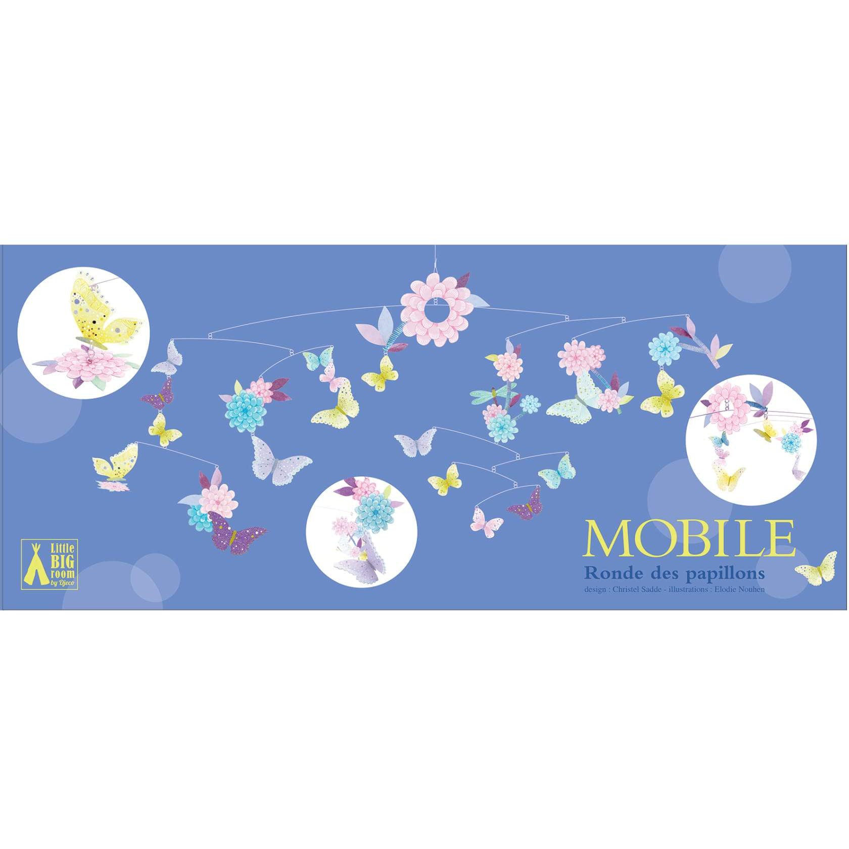 Djeco Mini Paper Mobile - Butterfly Twirl