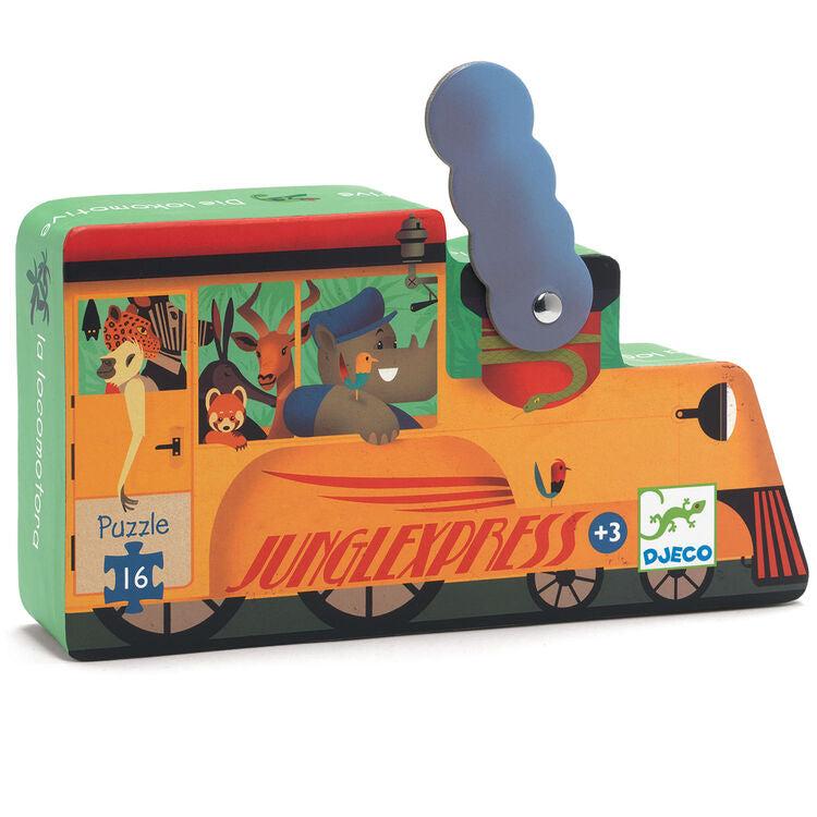 Djeco Silhouette Puzzle - Locomotive (16pc)