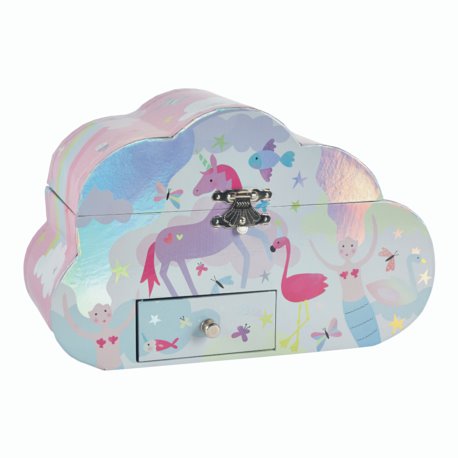 Floss & Rock Fantasy Mermaid Cloud Musical Jewellery Box