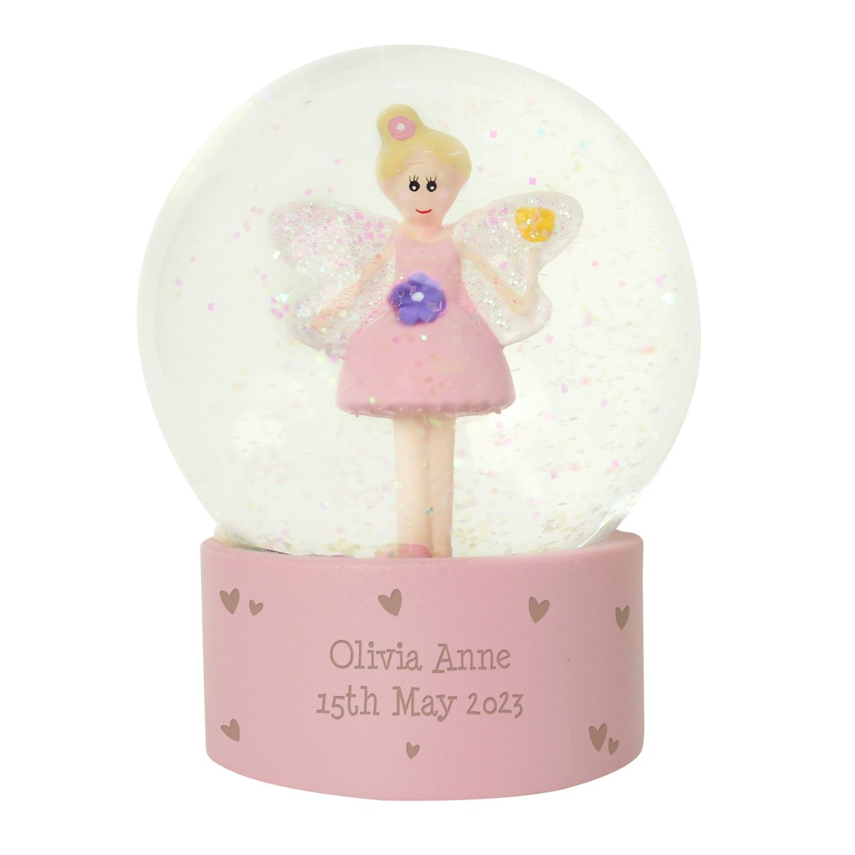 Personalised Message Fairy Snow Globe - I Want That Present