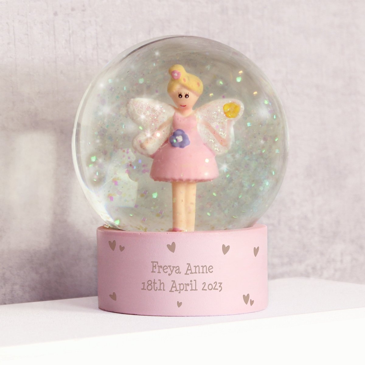 Personalised Message Fairy Snow Globe - I Want That Present