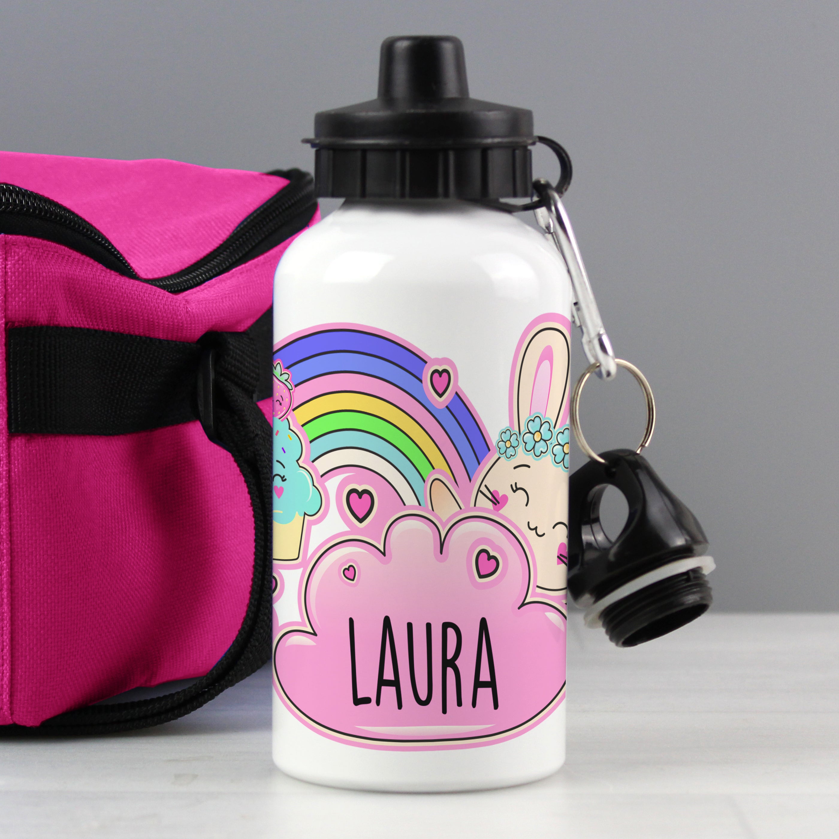 Personalised Cute Bunny Drinks Bottle