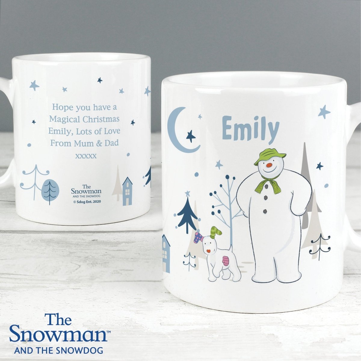 Personalised The Snowman and the Snowdog Mug - I Want That Present