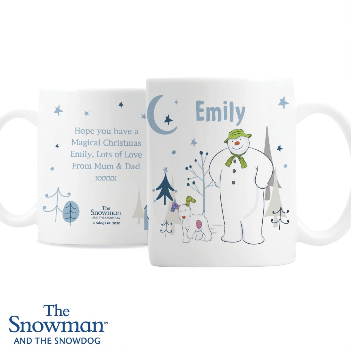 Personalised The Snowman and the Snowdog Mug - I Want That Present
