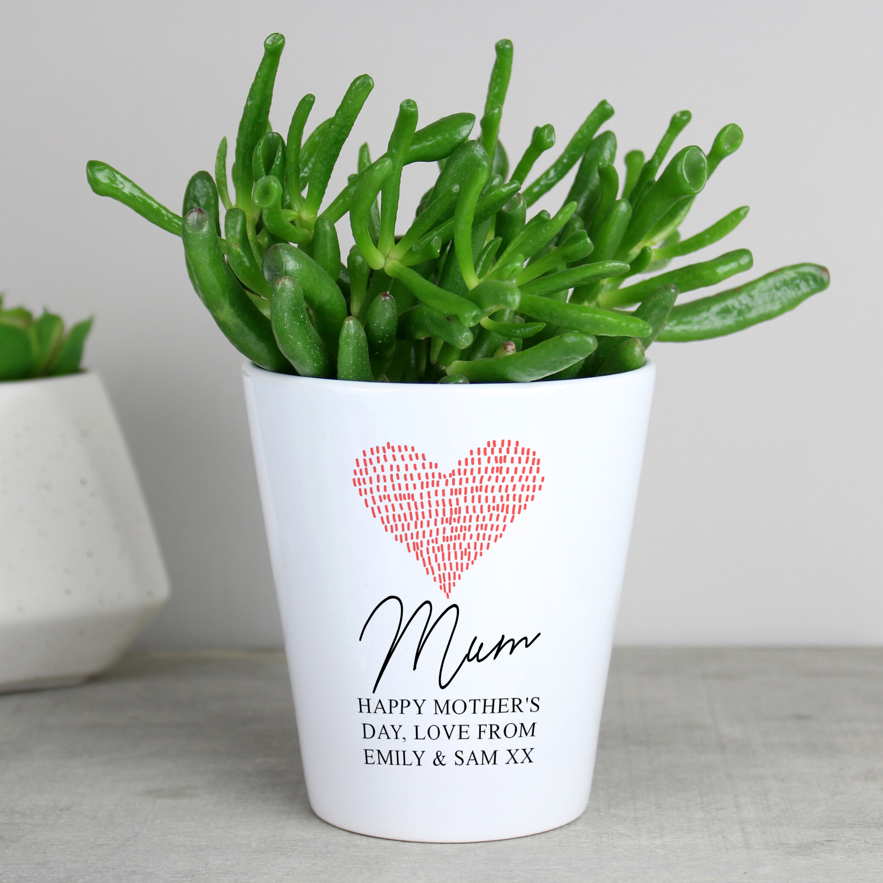 Personalised Heart Flower Pot