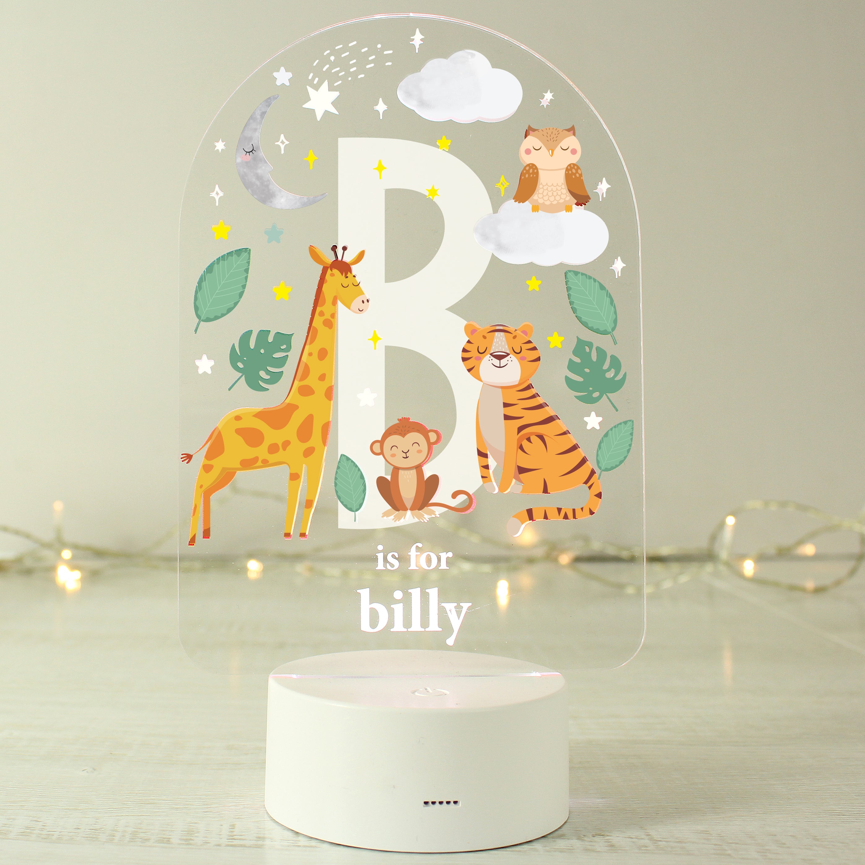 Personalised Roarsome Dinosaur LED Colour Changing Night Light