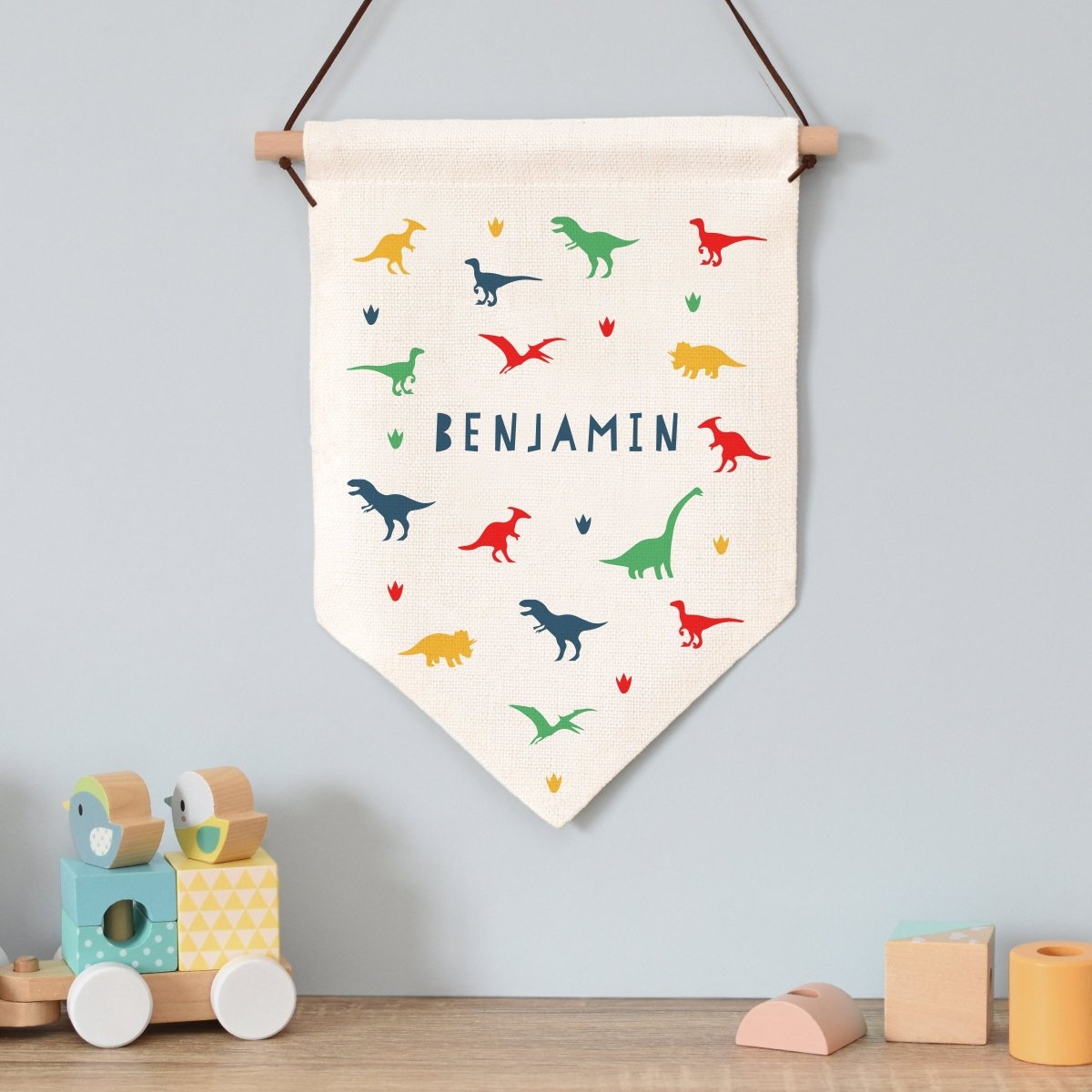 Personalised Personalised Dinosaur Hanging Banner - I Want That Present