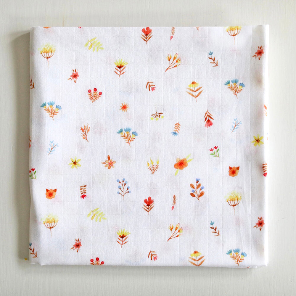 The Fox in the Attic - Muslin Swaddle Blanket - Little Flowers