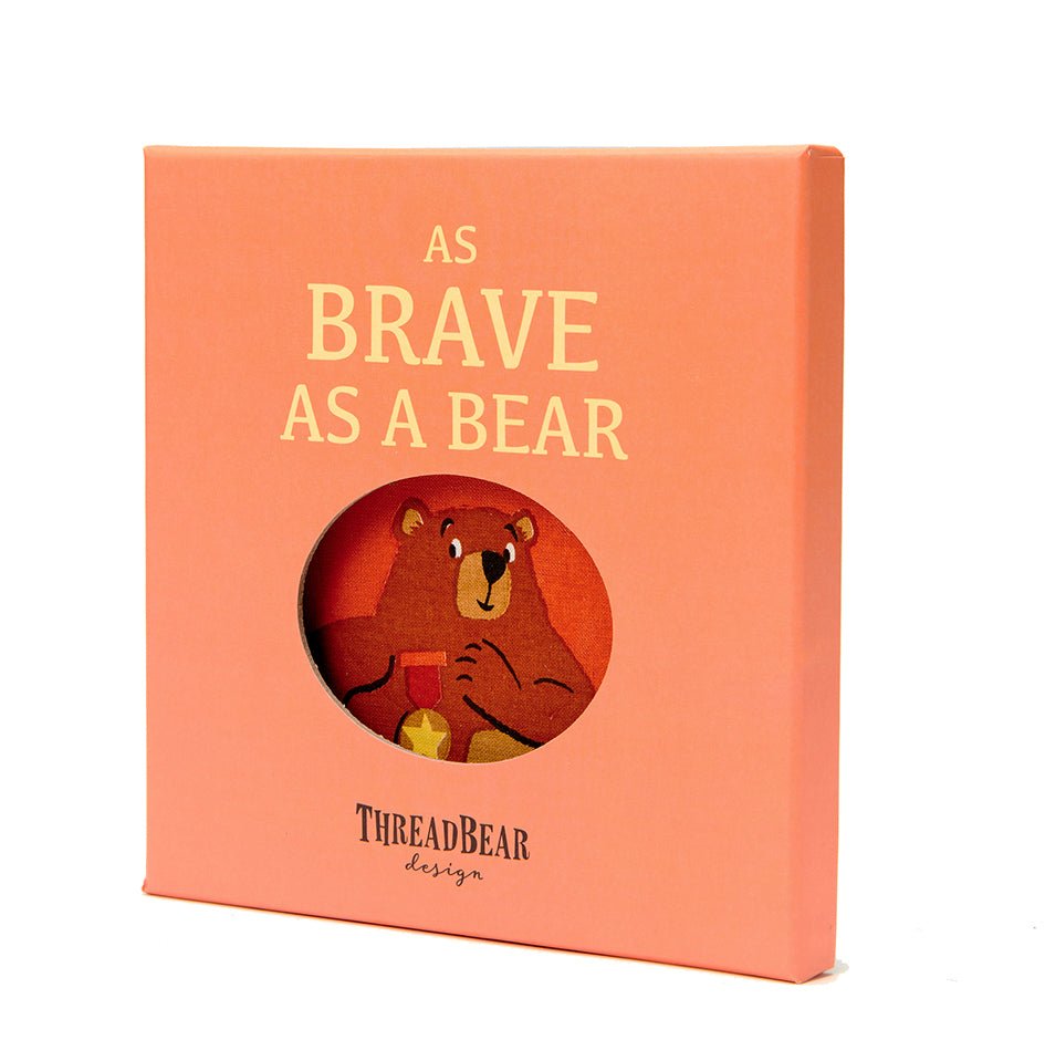 Threadbear Designs Brave as a Bear Rag Book - I Want That Present