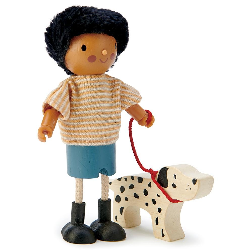 Tender Leaf Toys Wooden Doll Set - Mr Forester and Dalmation - I Want That Present