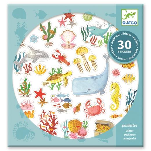 Djeco Aqua Dream Textured Glitter Stickers - I Want That Present