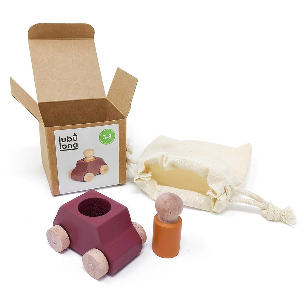 Lubulona Wooden Toy Car - Plum