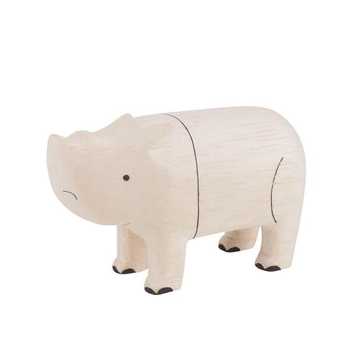 Polepole Wooden Animal - Rhino - I Want That Present