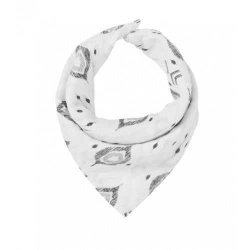 Angel Dear Gray Ikat Bandana Bib - I Want That Present