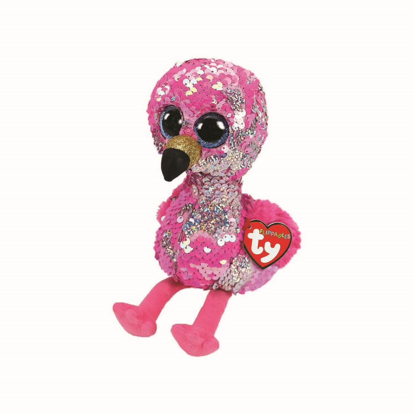 Ty Pinky Flamingo Flippable Beanie Boo - 15cm