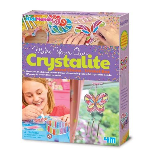 4M Make A Crystalite Wind Chime & Trinket Box - I Want That Present