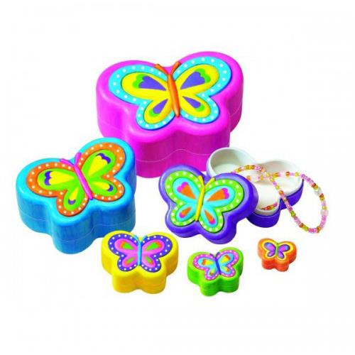 4M Paint Your Own Nesting Butterfly Trinket Boxes