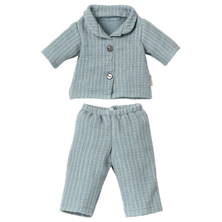 Maileg Teddy Bear Dad Clothes - Blue Pyjamas
