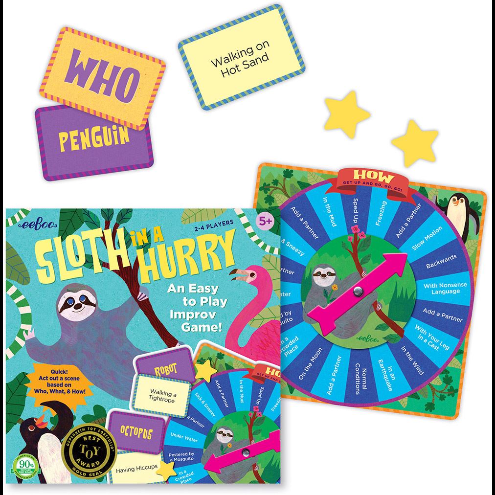 Sloth in a Hurry Game by eeBoo - I Want That Present