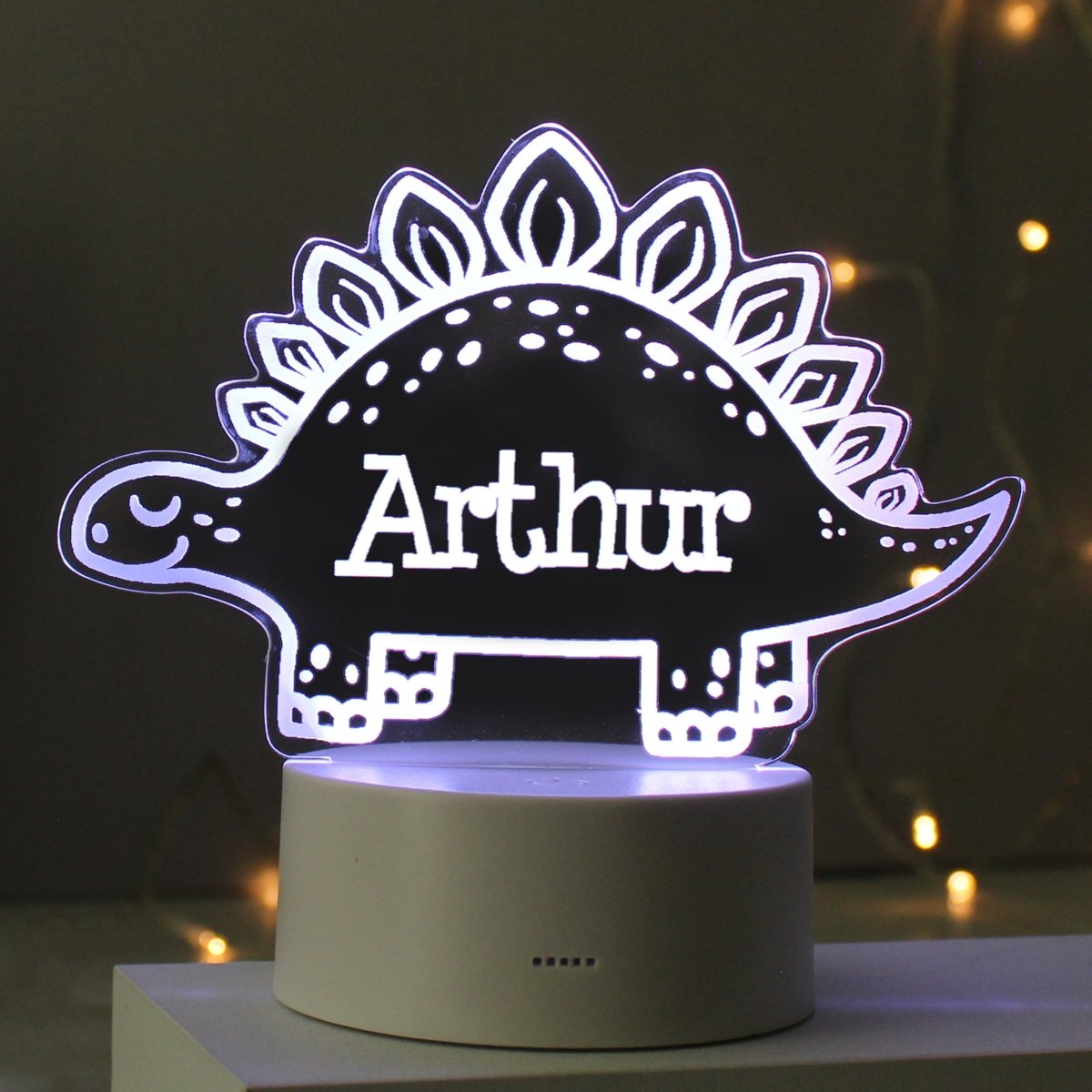 Personalised Dinosaur LED Colour Changing Night Light - I Want That Present