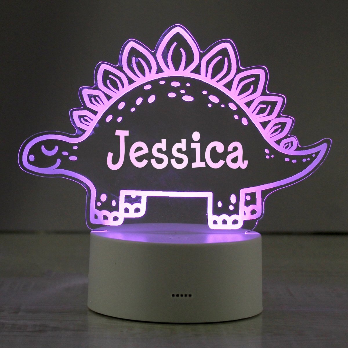 Personalised Dinosaur LED Colour Changing Night Light - I Want That Present