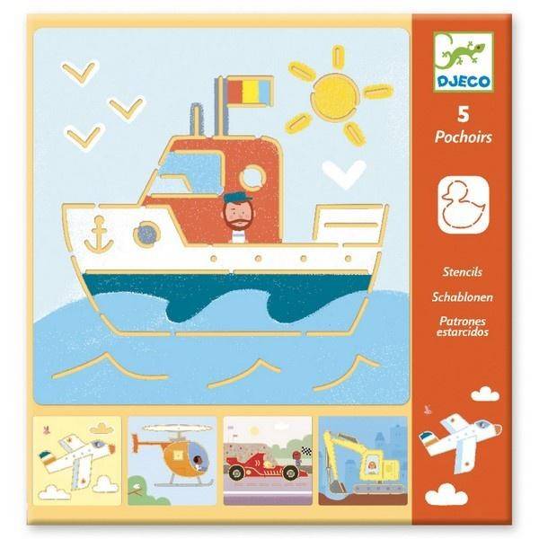 Djeco Tranports & co Stencil - I Want That Present