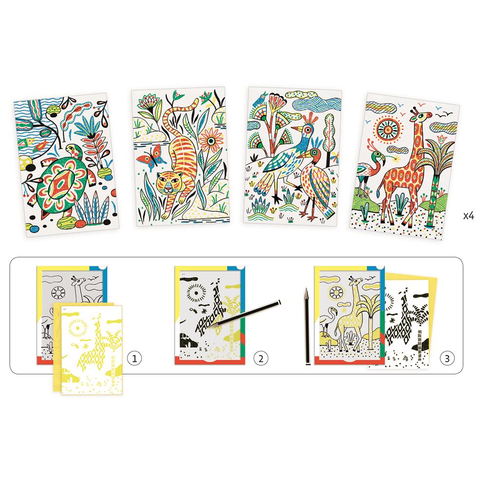 Djeco Out and About Carbon Paper Patterns - I Want That Present