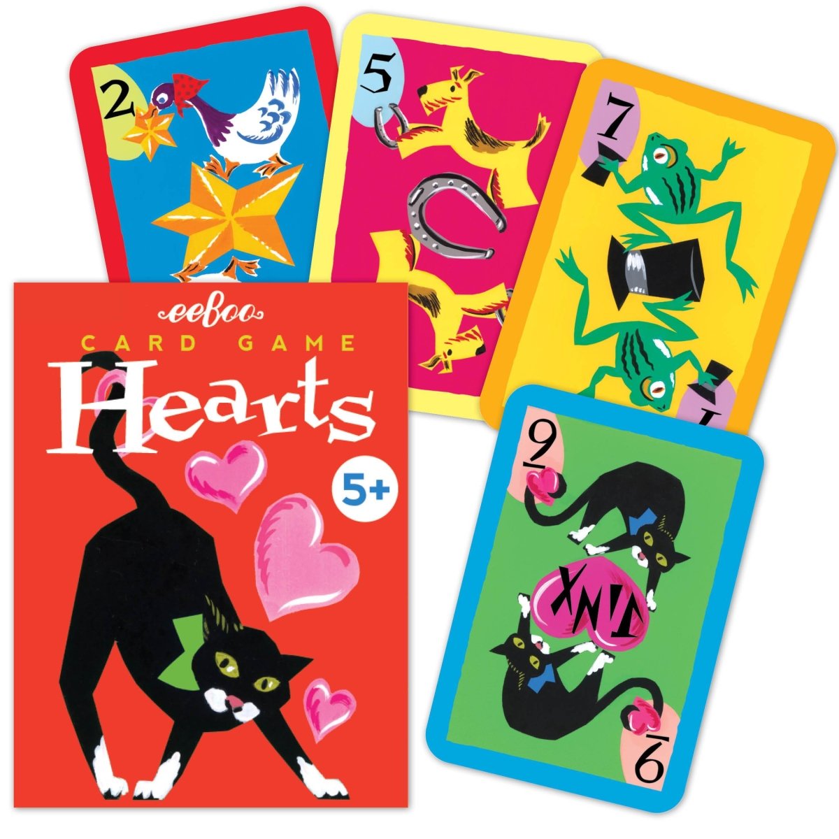 eeBoo Hearts Card Game - I Want That Present