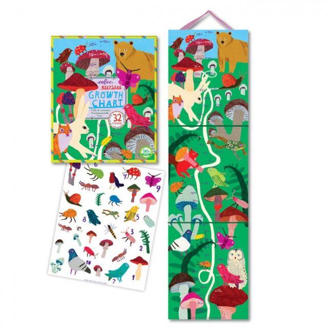eeBoo Wildlife Height Chart - I Want That Present
