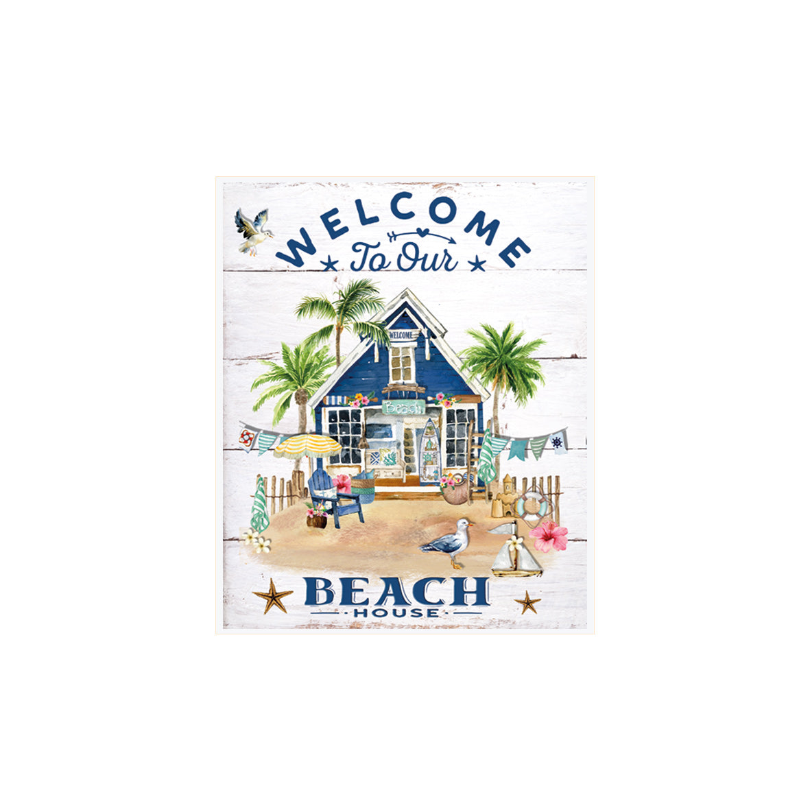 Miniature Wooden Beach Sign - Beach House