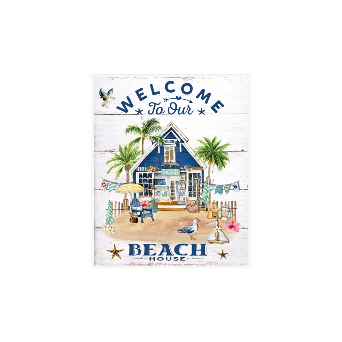 Miniature Wooden Beach Sign - Beach House - I Want That Present