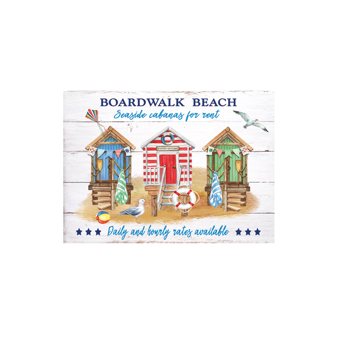 Miniature Wooden Beach Sign - Boardwalk Beach