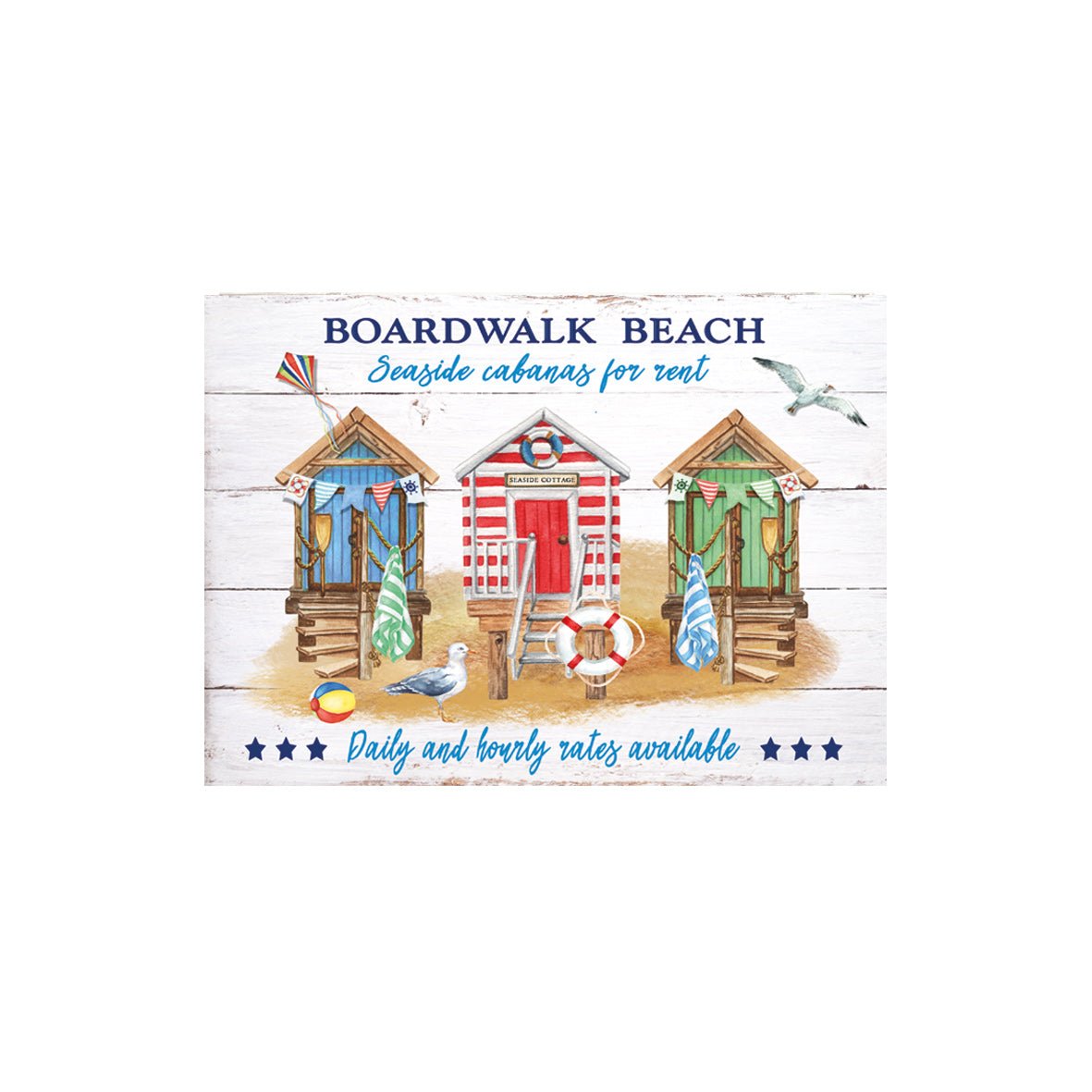 Miniature Wooden Beach Sign - Boardwalk Beach - I Want That Present