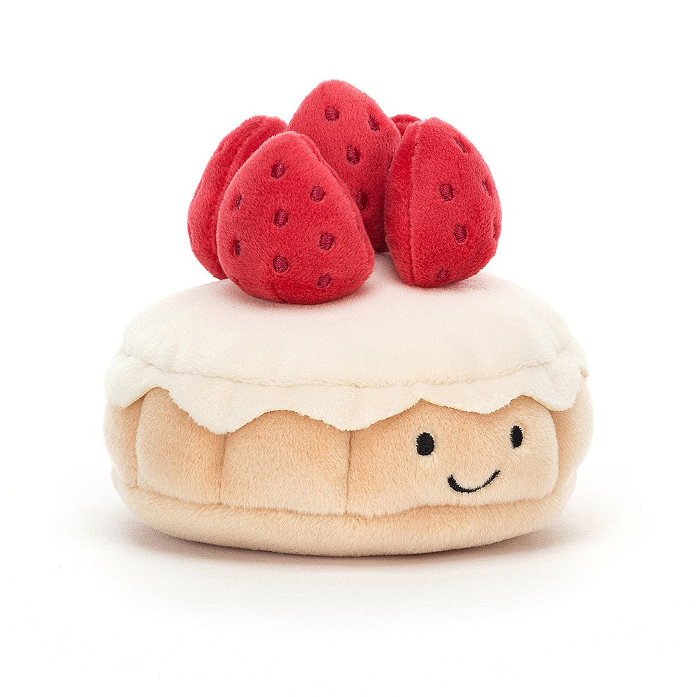 jellycat amuseable strawberry cake with a cute little smile