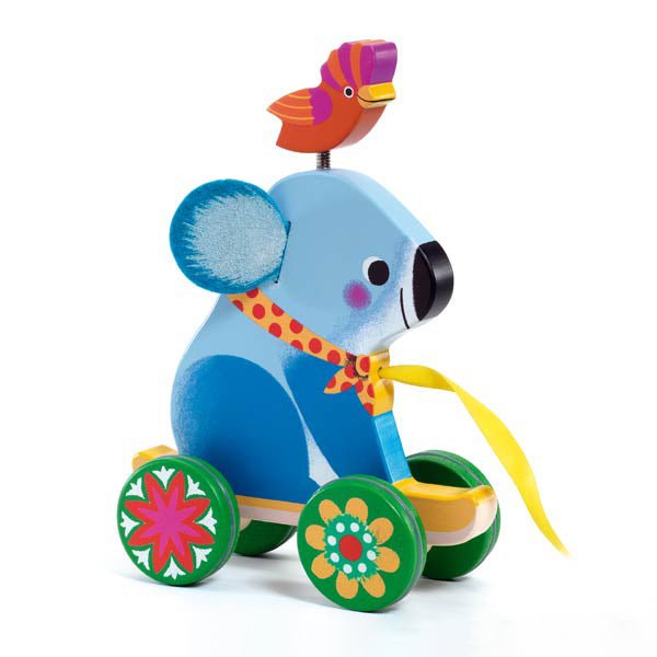 Djeco Pull Along Koala & Cockatoo - I Want That Present