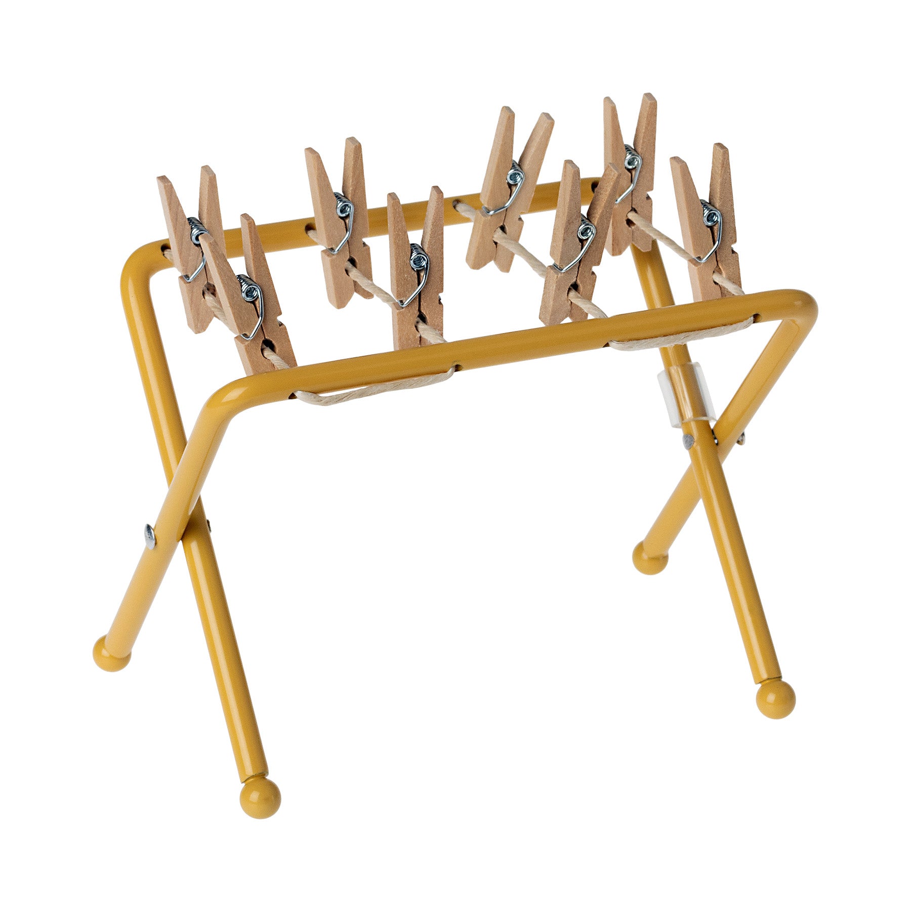 maileg ochre drying rack and pegs for maileg mice