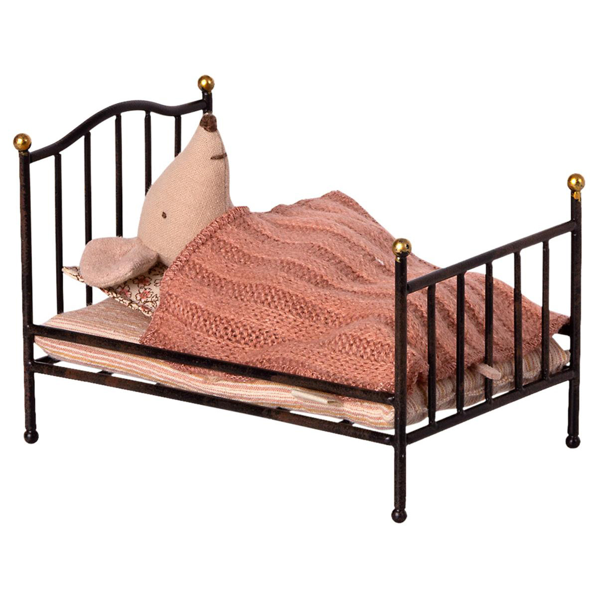Maileg Vintage Mouse Bed, Metal Anthracite