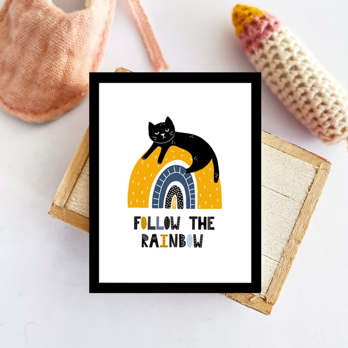 Miniature Wall Art - Follow the Rainbow - I Want That Present