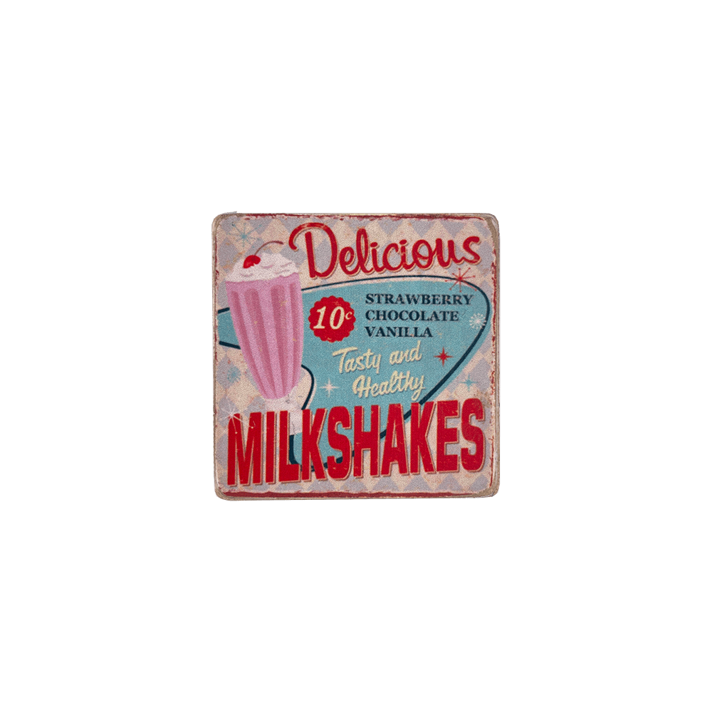 Miniature Kitchen Sign - Milkshakes - I Want That Present