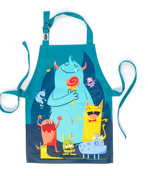 Threadbear Designs The Scruffles Monster Apron - I Want That Present