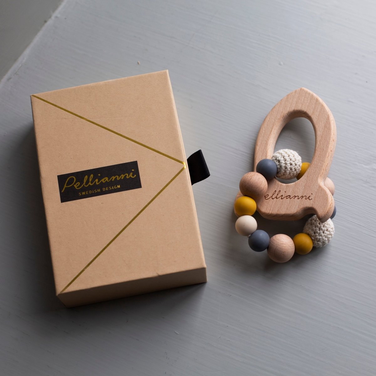 Pellianni Toys Rocket Teether - Mustard - I Want That Present