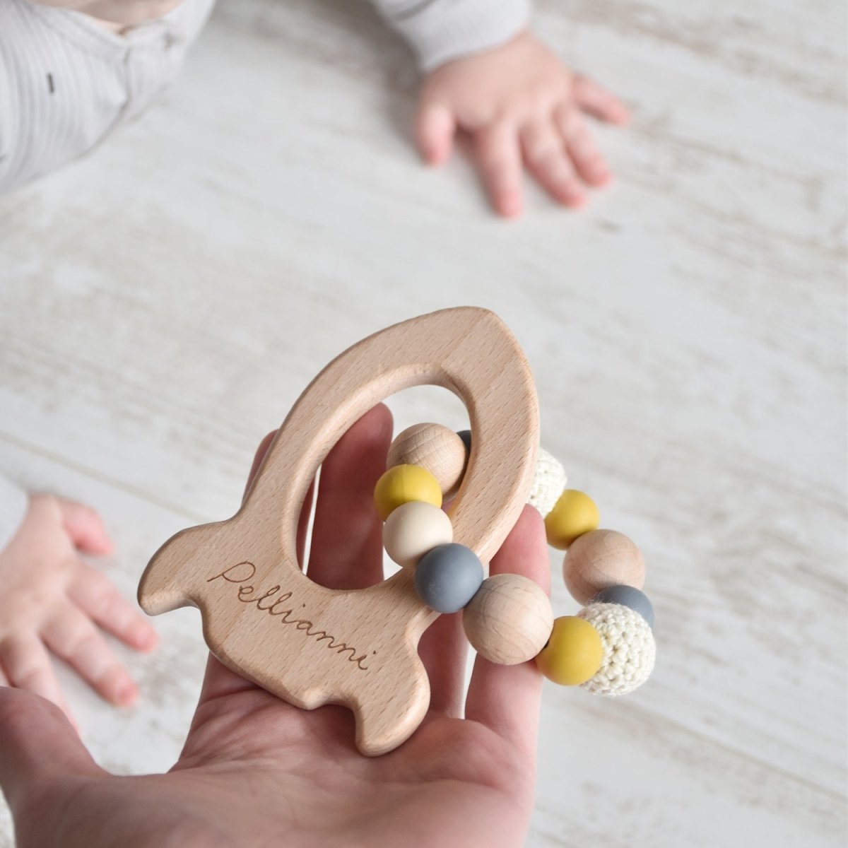 Pellianni Toys Rocket Teether - Mustard - I Want That Present
