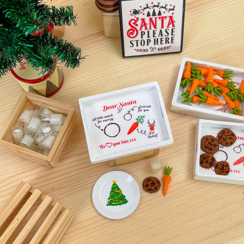 Miniature Christmas Eve Tray & Accessories - I Want That Present