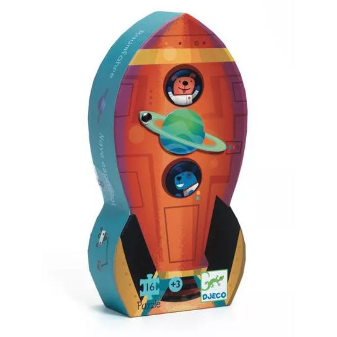 Djeco Silhouette Puzzle - Rocket (16pc)