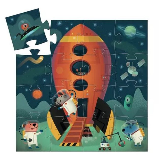 Djeco Silhouette Puzzle - Rocket (16pc) - I Want That Present