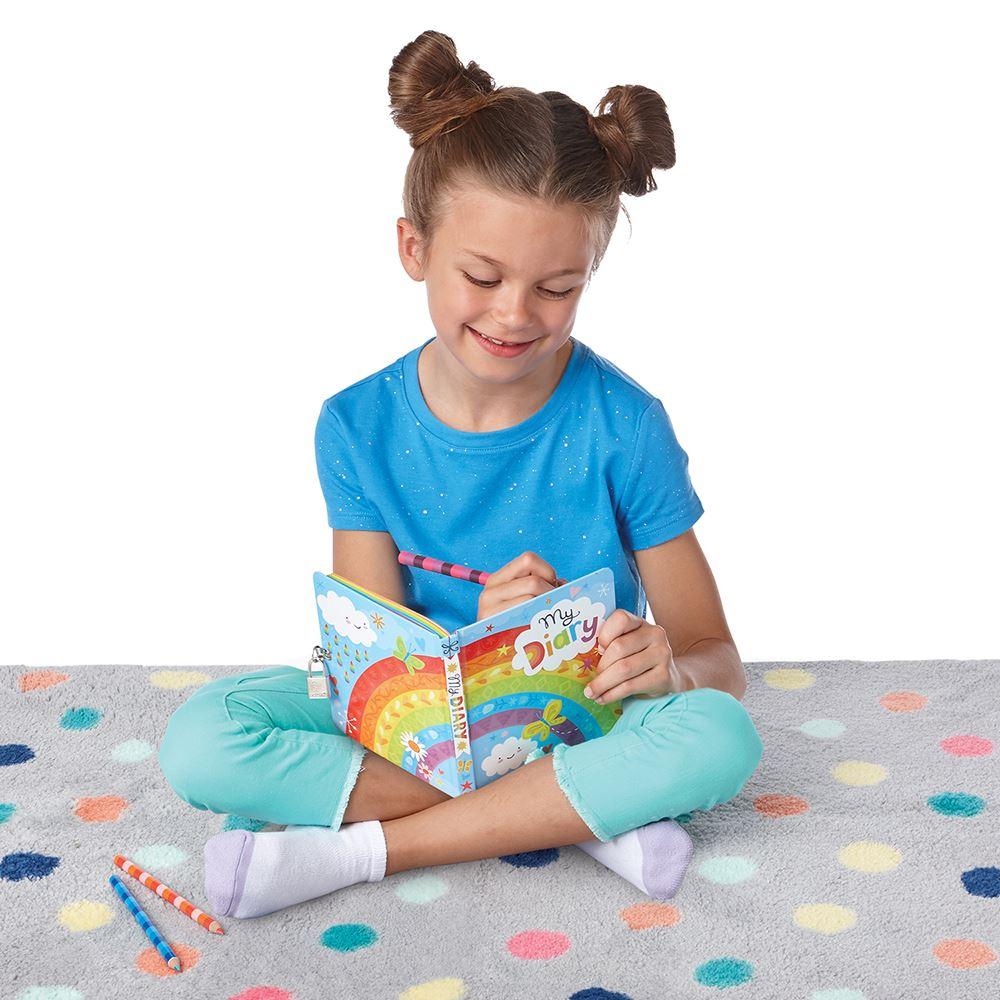 Peaceable Kingdom Rainbow Lockable Notebook - I Want That Present