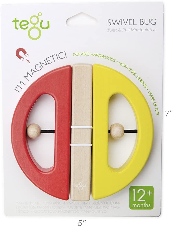 Tegu Swivel Lady Bug Building Blocks - Poppy Red - I Want That Present